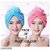 Set of 2 Hair Towel Wrap Absorbent Towel Hair-Drying Bathrobe Microfiber Bath Towel Hair Dry Cap Salon Towel (Multicolor)