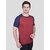 PrintCultr Colorblock Men Round Neck Cotton Blend Maroon T-Shirt