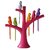 Birdie Plastic Fruit Fork Set with Stand 6-Pieces Multicolour