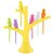 Birdie Plastic Fruit Fork Set with Stand 6-Pieces Multicolour