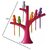 Birdie Plastic Fruit Fork Set with Stand 6-Pieces Multicolour