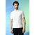 Printcultr Mens White Solid Polyester Polo Collar T-Shirt