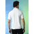 Printcultr Mens White Solid Polyester Polo Collar T-Shirt