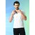 Printcultr Mens White Solid Polyester Polo Collar T-Shirt