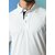 Printcultr Mens White Solid Polyester Polo Collar T-Shirt