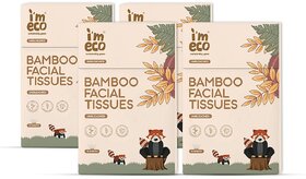 IMECO Bamboo Pocket Tissues (2 Ply  10 Pulls x Pack of 4), Ultra Soft Facial Tissue
