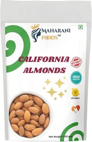 MAHARANI FOODS  CALAFORNIA ALMONDS  500g POUCH  BEST IN TASTE  GOOD FOR HEALTH  NUTTY  CRUNCHY  DRY FRUITS  ALMO