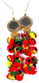 Bhavya Sales Plastic Fabric Handmade Ethnic Hanging Latkan (Multicolour) - Pack of 2