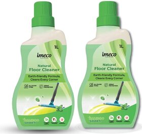 IMECO Bamboo Shakti Floor Cleaner 1L Bottle (Pack of 2)  Lemongrass  Basil Fragrance  For All-Purpose Tile, Floors