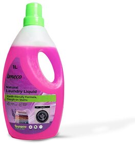 IMECO Bamboo Shakti Sparkling Shine Natural Detergent 1L Bottle, Coconut And Lavender Fragrance, No Soda Formula