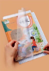 Transparent Clear Embossed PVC Self Adhesive Book Cover (Pack of 30)