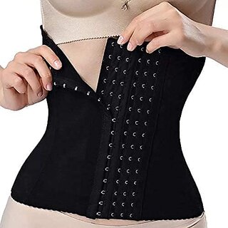 COURTIT'S Seamless Tummy Control Belt for Women  High Waist Shapewear with Hook Closure (Free Size, Black)