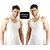 MCS Men Solid Sleeveless White Vest (Pack of 2)