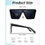 UV Protection, Gradient, Polarized, Night Vision, Riding Glasses, Others Retro Square, Shield Sunglasses (Free Size) (For Men & Women, Black)
