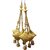 Bhavya sales Women's  Handmade Work Ethnic Hanging Cotton Pompom Bell Tassel Latkan for Saree Blouse and Lehenga - Pack of 2 (Golden)