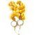 Bhavya sales Women's  Handmade Work Ethnic Hanging Cotton Pompom Bell Tassel Latkan for Saree Blouse and Lehenga (Yellow) - Pack of 2