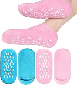 COURTIT'S Anti Crack Half-Length Silicone Foot Protector Moisturizing Silicone Socks Suitable for Men  Women Foot-Care
