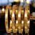 18k One Gram Gold Plated Traditional Designer Pack of 4 Bangle Set For Women