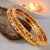 18k One Gram Gold Plated Traditional Designer Pack of 2 Bangle Set For Women