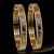 18k One Gram Gold Plated Traditional Designer Pack of 2 Bangle Set For Women
