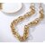 Fashionable Twisted gold plated Neck Chain For women
