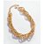 Fashionable Twisted gold plated Neck Chain For women