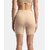 COURTIT'S Women's High Coverage Super Combed Cotton Elastane Stretch Mid Waist Shorties with Concealed Waistband Beige