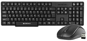 Zebronics Zeb-Companion 107 USB Wireless Keyboard and Mouse Set with Nano Receiver (Black)