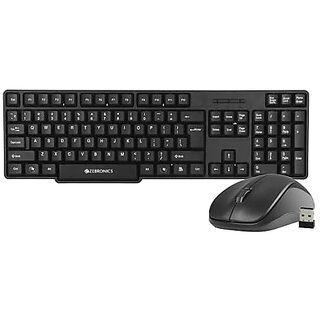 Zebronics Zeb-Companion 107 USB Wireless Keyboard and Mouse Set with Nano Receiver (Black)