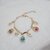 Gold plated Multi color drop bracelet for girl Women