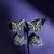 Oxidised Silver Butterfly jhumka set for girlswomens