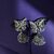Oxidised Silver Butterfly jhumka set for girlswomens