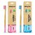 DENCRUS Orby Plus Bamboo Toothbrush For Adults (Blue, Pink), Natural Soft Bristles, Eco-Friendly Toothbrush