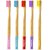 DENCRUS Orby Plus Bamboo Toothbrush For Adults (Red, Blue, Yellow, Lavender, Pink), Natural Soft Bristles