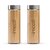 IMECO ECO-POUR Flat Head Bamboo Bottle with Stainless Steel Lid 450 ml (Pack of 2)