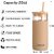 IMECO ECO-SIPPER Glass Sipper Bottle with Stylish Bamboo Lid And Straw 450 ml (Beige)