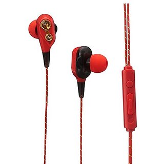 UnV 4DBASE Wired in Ear Earphone with Mic (Red)