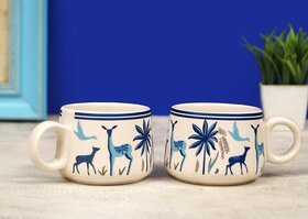 Rare Planet Ceramic Deer Cup (Set of 1) | Handcrafted Microwave Safe Cups, Coffee/Tea Mugs