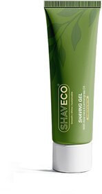 SHAVECO Natural Shaving Gel with Aloe Vera And Lemongrass 100gm Tube, Plant Based Shaving Gel For Men
