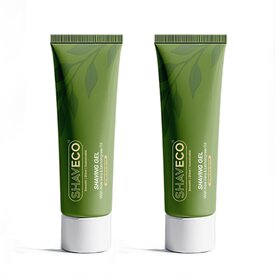 SHAVECO Natural Shaving Gel with Aloe Vera And Lemongrass 100gm Tube (Pack of 2), Plant Based Shaving Gel For Men