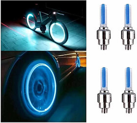 BICYCLE COMPONENTS Cycle Tyre Valve Light LED Wheel Reflectors(Blue)