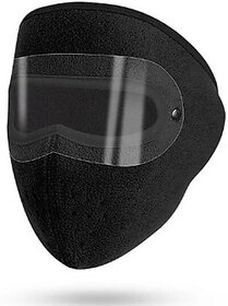 Winter Windproof Fleece Face Mask with Removable Lens | Full Face Protection Decorative Mask(Black, Pack of 1)