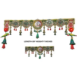 peacock patch shubh labh radhey krishna toran