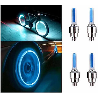 BICYCLE COMPONENTS Cycle Tyre Valve Light LED Wheel Reflectors(Blue)