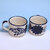 Rare Planet Handcrafted Blue Floral Ceramic Tea Cups - Elegant and Eco-Friendly Mug Set of 2