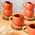 Rare Planet Hand made Traditional Beautiful Design Terracotta Chai & Tea Cup Set for Home (Set of 6)