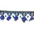 Drop Shape Blue Evil Eye And Blue Flower Toran