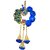 Decorative Peacock Toran with Blue Artificial Flowers  Latkan  Shubh Labh Entrance Hanging