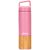 IMECO ECO-EDGE Bamboo Thermos Water Bottle 600 ml Pink, 24 Hour Hot And Cold, Leakproof And Insulated