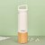 IMECO ECO-EDGE Bamboo Thermos Water Bottle 600 ml White, 24 Hour Hot And Cold, Leakproof And Insulated